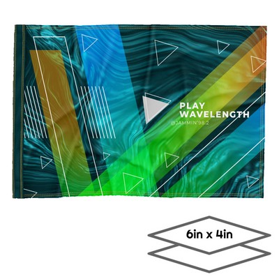 Double-Sided Dye Sublimation 2-Layer Hand Flag (6'' X 4'')