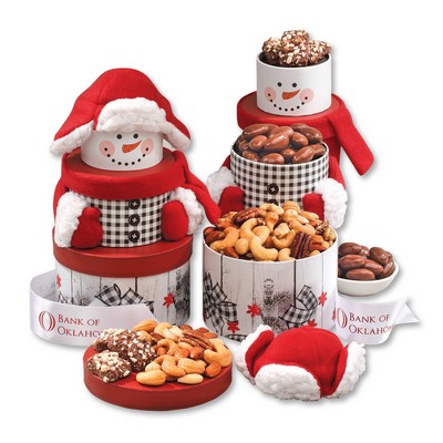 Joyous Snowman Sweets Tower