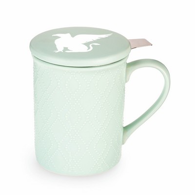 Annette™ Souk Mint Ceramic Tea Mug & Infuser by Pinky Up®