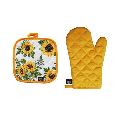 2 Piece Pot Holder & Oven Mitt Set