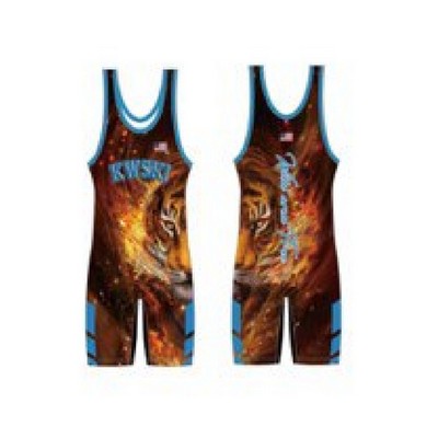 Custom Men's Full Sublimation Wrestling Singlet