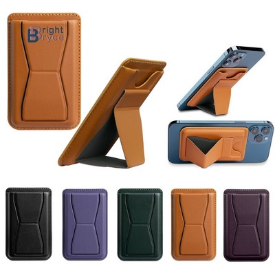 PU Leather Phone Wallet Card Holder With Stand