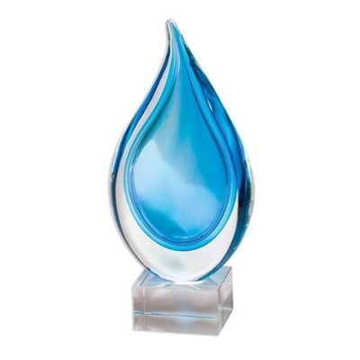 Radiant Drops Art Glass Award 11 1/4"H