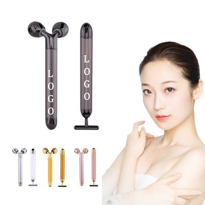 2-IN-1 Electric 24k Golden Face Massager