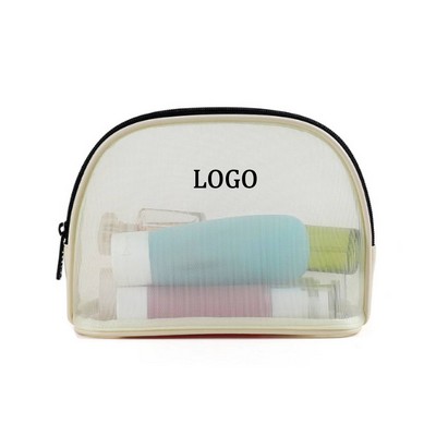 Mesh Zipper Makeup Pouch