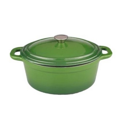 BergHoff® 8 Quart Neo Cast Iron Oval Covered Casserole Dish (Green)