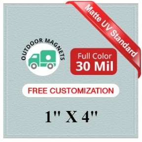 Custom Shape Magnet - 1 to 4 Square Inches - 30 Mil - Outdoor Safe