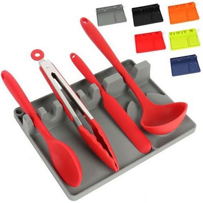 2-in-1 Silicone Non-Slip Spoon Holder