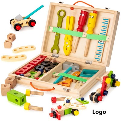 Wooden Repair Tools Toy Kit for Kids Building Toy Set Educational DIY Construction Toy