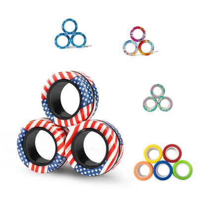 Stress Relief Finger Magnetic Rings Fidget Spinner