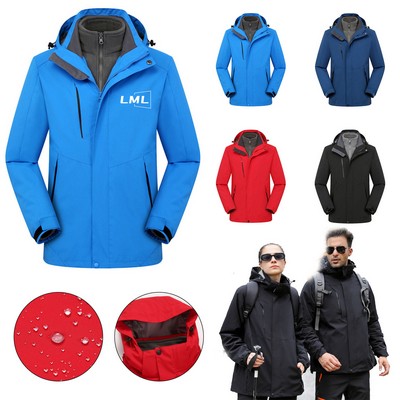 Outdoor 3-in-1 Waterproof Ski Fleece Jacket