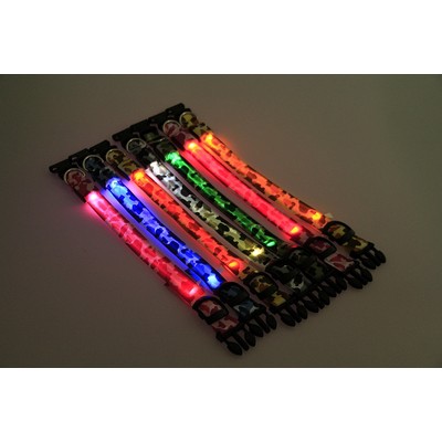 Small LED Dog Collar w/Camouflage Pattern (0.98"x16.9")