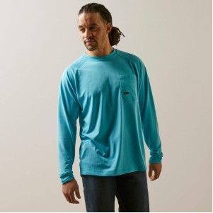 Rebar® Maui Blue Heat Fighter Long Sleeve T-Shirt