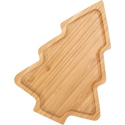 Wooden Christmas Tree Shaped Tray