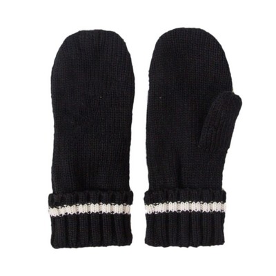 Acrylic Knit Mittens With Fleece Lining