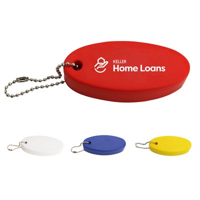 Oval PU Float Keychain