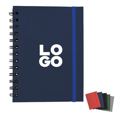 Pu Leather Cover Spiral Notebook