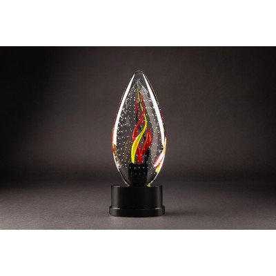 Borgimo Art Glass Sculpture with Base