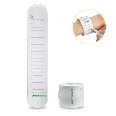 Silicone Memo Pad Slap Bracelet with Ruler