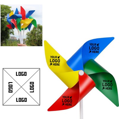 4 Leaves Plastic Pinwheel with Stick