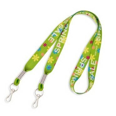 USA Made 3/4" Full Color Lanyard W/ DUAL ATTACHMENTS