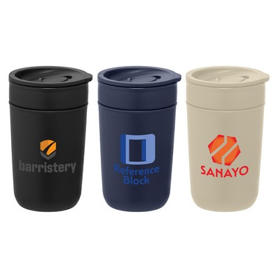 Danube - 12 oz. Ceramic Tumbler with Recycled Plastic Exterior & Lid - ColorJet