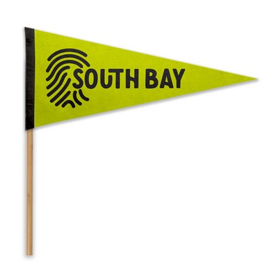 17"X40" Acrylic Felt Stiff Pennant with Wood Pole