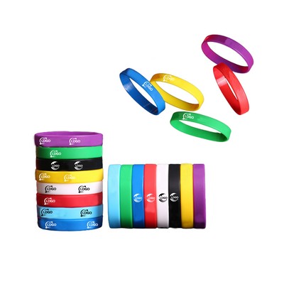 MOQ 20pcs Logo Custom Silicone Wristband Bracelet