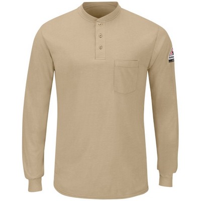 Bulwark™ Long Sleeve Henley Shirt - Khaki Tan