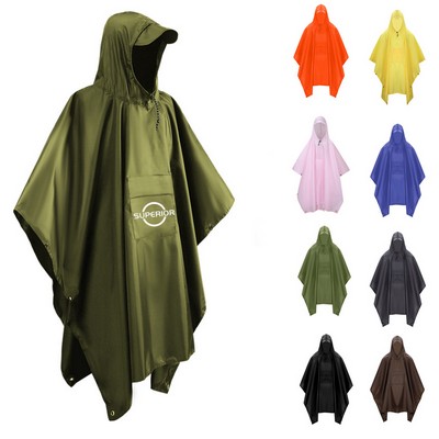 Hooded Rain Poncho