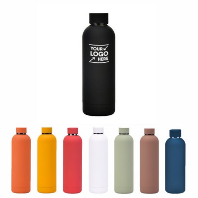 16 Oz. Stainless Steel Rubber-Coated Thermos