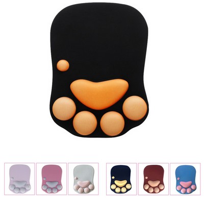 Mouse Pad With Wrist Guard Cat Claw