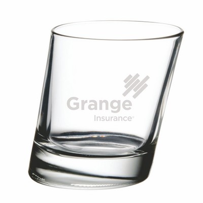 Deep Etched or Laser Engraved Libbey® 11006721 Pisa 9.5 oz. Slanted Rocks / Old Fashioned Glass