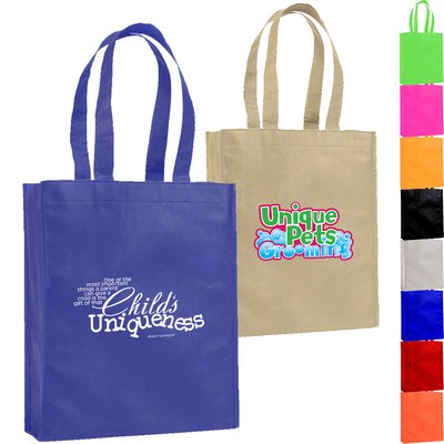 Non-Woven Compact Shopper Tote Bag W/ Gusset USA Decorated ( 10" x 12" x 3")