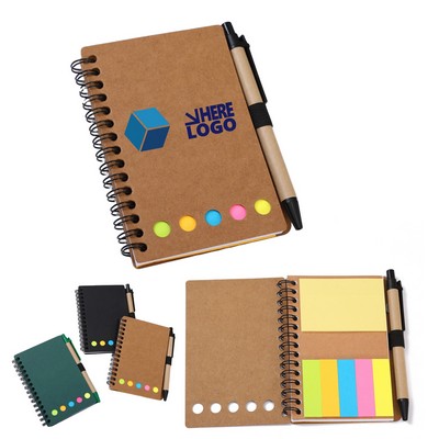 Recycle Sticky Jotter Notepad w/ Pen