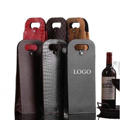 Synthetic Leather Wine Carrier