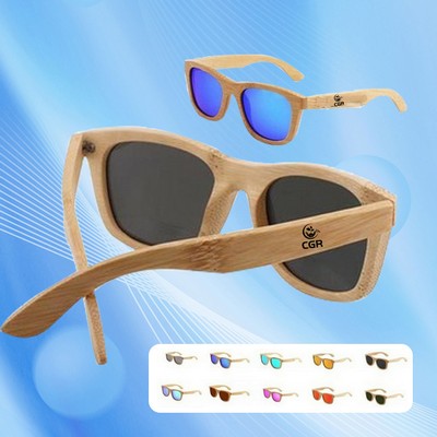 Eco-Friendly Bamboo Sunglasses with Polarized Lenses