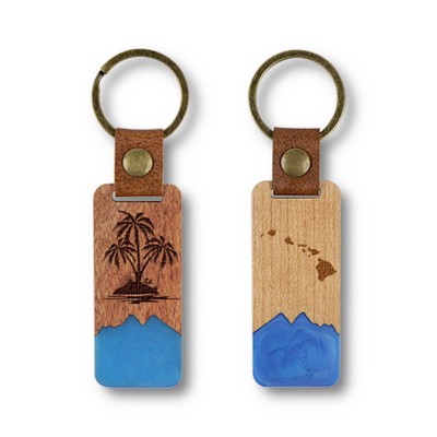 Resin & Wood Keychain (BROMAGHIN)