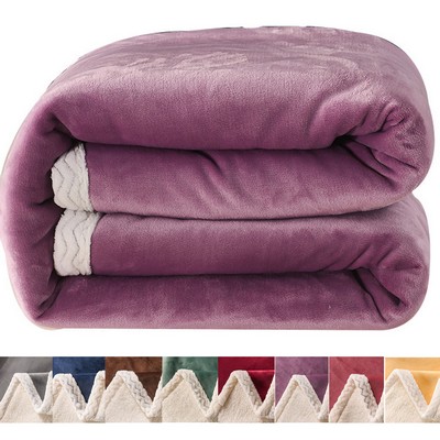 Sherpa Fleece Throw Blanket