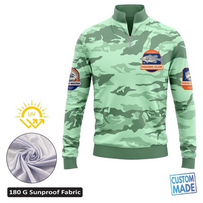 Unisex and Kids' Full Sublimation SolarProtec Performance Quarter Zip Pullover