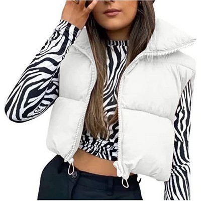 Women Winter Polyester Puffer Vest