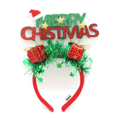 Letter Gold Ribbon Christmas Headband