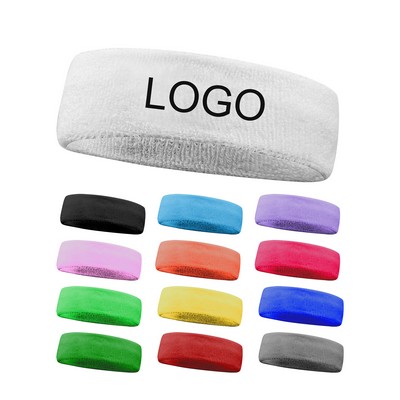 Custom Terry Sports Stretch Headband Moq 50pcs