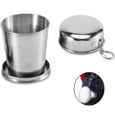 Portable 150mL Stainless Steel Collapsible Cup