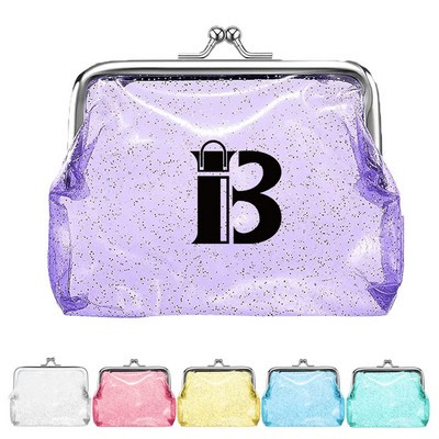 PVC Sequin Transparent Coin Wallet