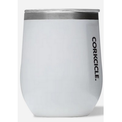 Corkcicle 12oz. Gloss White Stemless Wine Tumbler