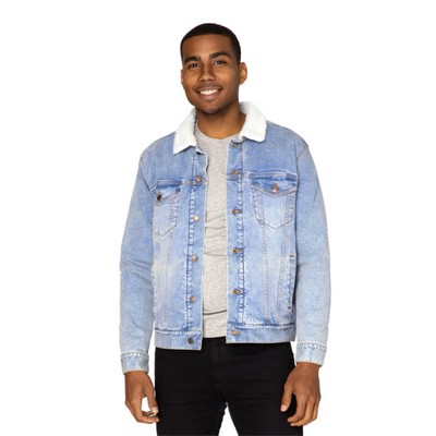 Threadfast Apparel Unisex Sherpa-Lined Denim Jacket