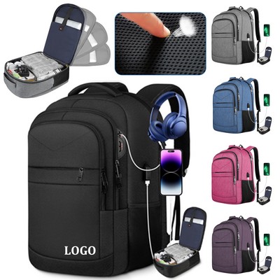 Large Waterproof Laptop Backpack With USB