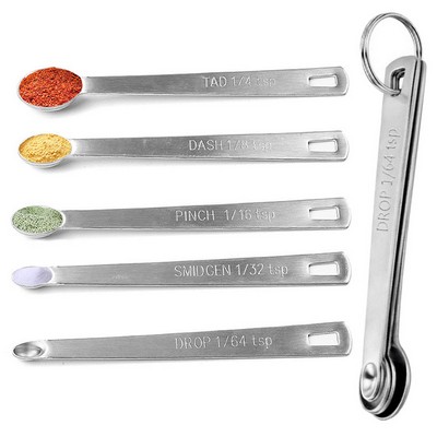 5 In 1 Stainless Steel Measuring Spoon Set