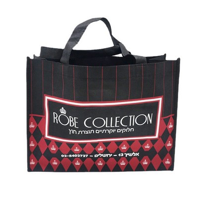 Sublimated non-woven shopping tote bags